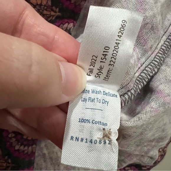 Marine Layer Medium Layer Printed Colette Doublecloth Blouse B2 - Picture 5 of 5